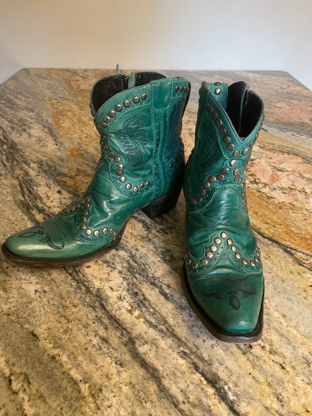 Double D Ranch Studded  Boots
Size 9